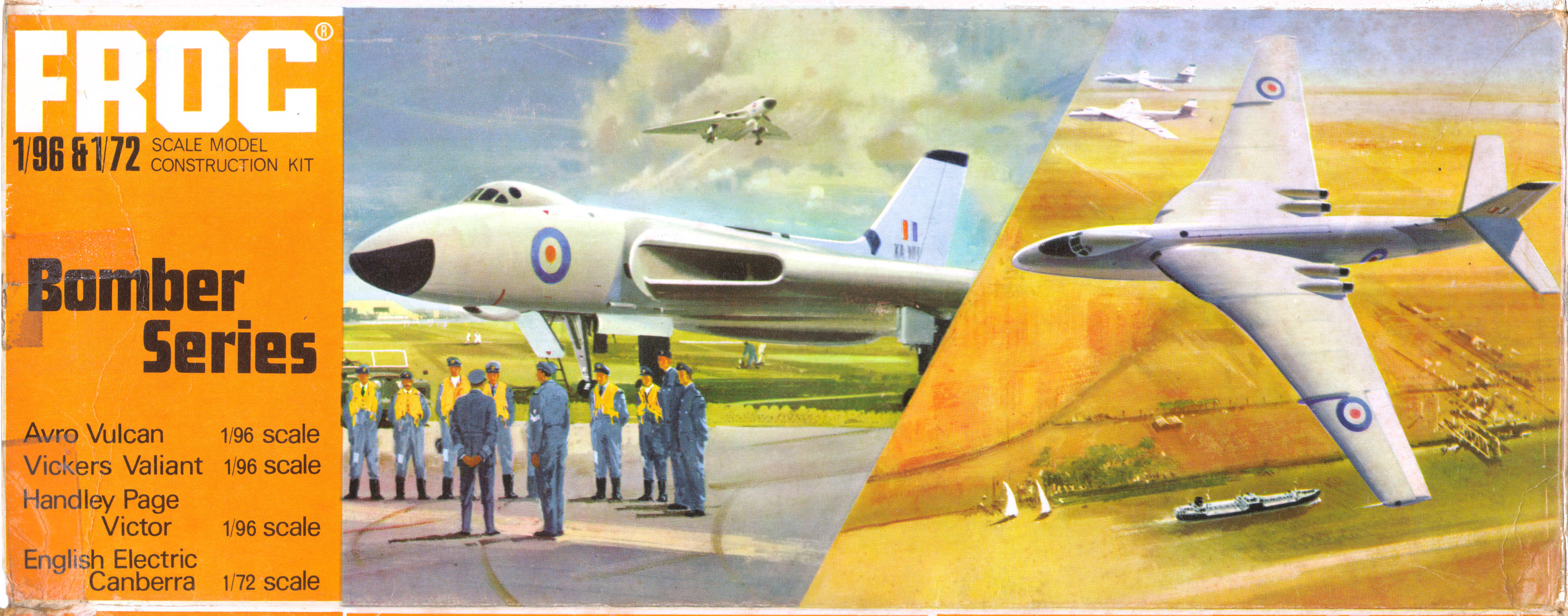 Верх коробки FROG F354 AVRO Vulcan, Tri-ang Pedigree (N.Z.) Ltd., 1969-70